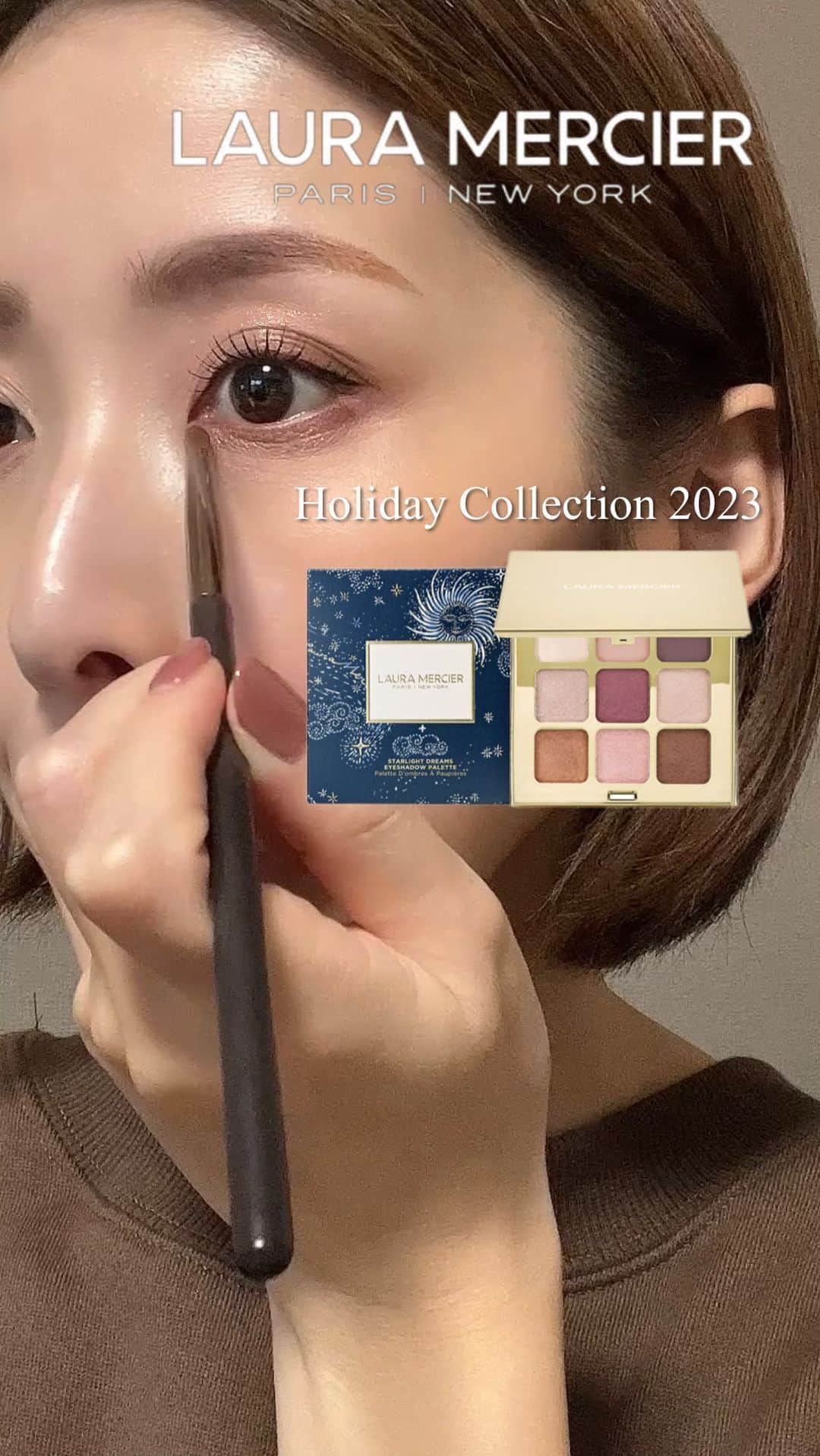 Ayanaのインスタグラム：「⁡ ⁡ ⁡ ⁡ @journaldelm Holiday Collection 2023 スターライト ドリームス アイシャドウ パレット ⁡ ⁡ @lauramercier ローラ メルシエ様からギフティングして頂いた ホリデーの可愛い可愛いアイシャドウ🎨 ⁡ ⁡ ⁡ くすみ系とブラウン系がミックスされていて 煌めく星空ような印象的な表情を叶えてくれるパレット。 ⁡ ⁡ マットやシマー、ラメ、あらゆる質感が揃っていて くすみ系とブラウン系をミックスさせて使うのが 個人的にとても好みでした🫶 ⁡ ⁡ ⁡ ⁡ #PR #ローラメルシエ #lauramercier #メイク動画 #コスメレビュー #コスメレポ #コスメ #化粧品 #instabeauty #今日のメイク #美容垢 #beauty #コスメ垢 #メイクアップ #美容 #化妆品 #ホリデーコレクション2023 #クリスマスコフレ #ホリデーコレクション」