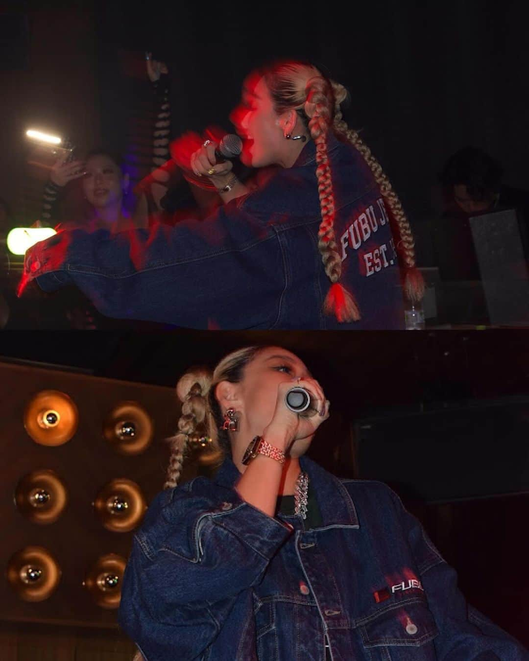 jyA-Me（ヤミー）のインスタグラム：「Thank you so much last night 🔥🎤❤️🙏🏽 @fubu_japan_official  @ortokyoofficial   And special thanks 🙏🏽 @aba626  @djhokuto  and gorgeous sweeties from ATL🍑🔥 @phaedraparks  @truthandcon  @fiskanistyle  @braidsbysadatu2」