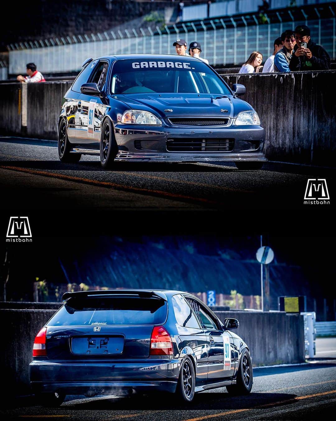 mistbahnさんのインスタグラム写真 - (mistbahnInstagram)「_ GARBAGE. TOP FUEL Honda EK9 CIVIC Type R _ 🚗: @shu_ek9 📷: @mistbahn _ Shot on Oct-15 2023 🏁 "Circuit Festa ( @circuit_festa_west_japan )" "HONDA ONE MAKE RACE". Central Circuit (Hyogo Japan) _ JP) 2023年10月15日、セントラルサーキットで開催された「サーキットフェスタ ( @circuit_festa_west_japan )」内の「ホンダ・ワンメイク・レース」で撮影。 _ #circuitfesta #circuitfesta2023 #サーキットフェスタ #サーキットフェスタ2023 #hondaonemakerace #ホンダワンメイク #ホンダワンメイクレース #centralcircuit #セントラルサーキット #garbage #topfuel #トップフューエル #civic #hondacivic #ホンダシビック #シビック #ek9 #ekcivic #ek #bseries #b18 #kanjo #kanjoracer #kanjozoku #kanjostyle #timeattack #timeattackjapan #hondasontrack #advan」11月19日 21時26分 - mistbahn