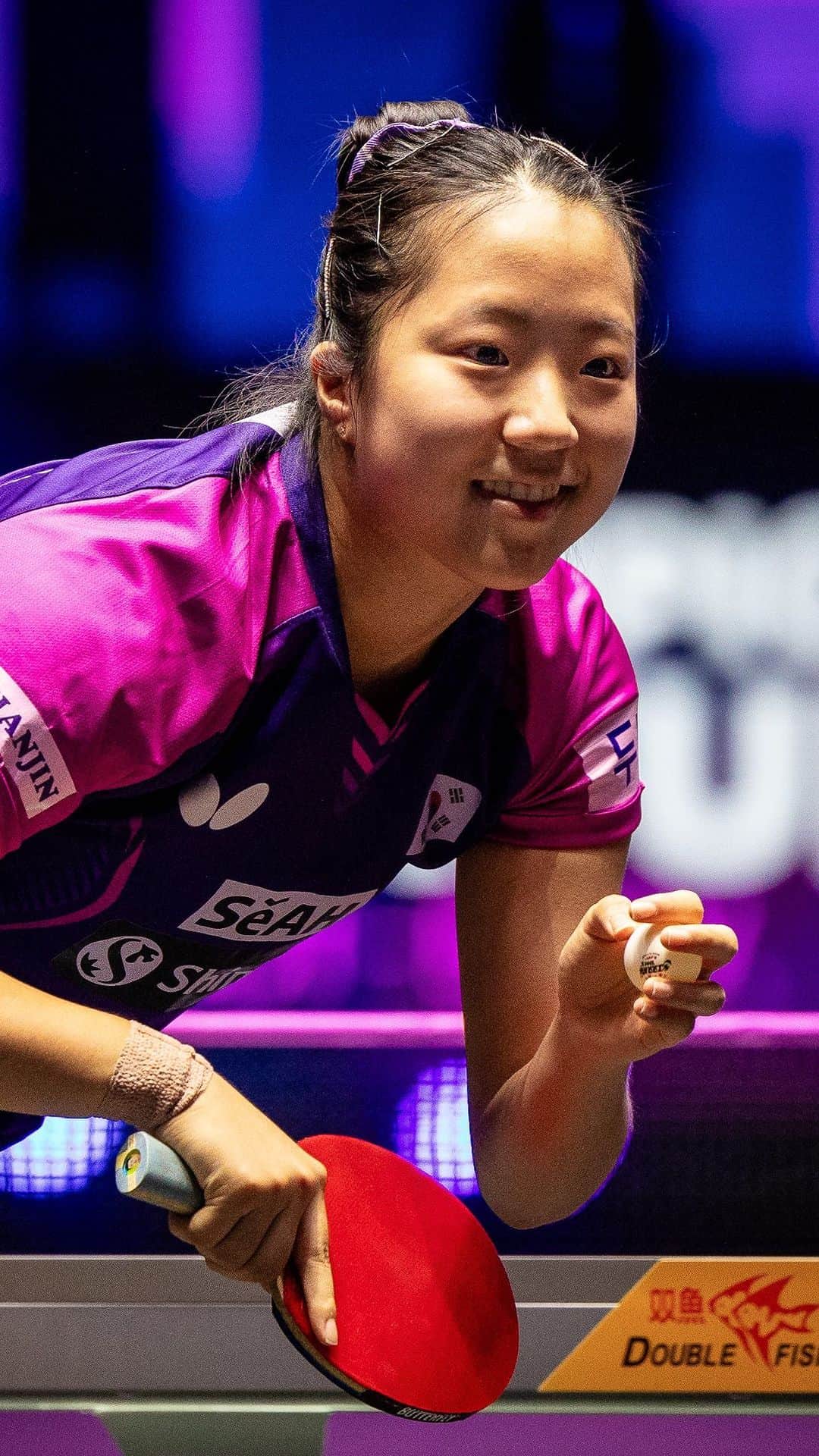 ITTF Worldのインスタグラム：「Shin Yubin at her dazzling best 🌟  Grab your tickets now to watch the Korean star LIVE on her debut #WTTFinals campaign 👉 bit.ly/WTTNagoyaTixENG  #WTTNagoya #TableTennis #PingPong」