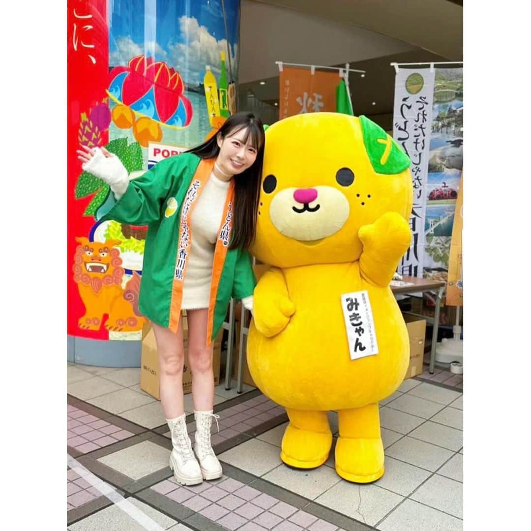 小泉みゆきさんのインスタグラム写真 - (小泉みゆきInstagram)「長くご覧になっている方はご存知やけど、ゆるキャラとの相性が良いワタクシ🫶  四国のご近所さんたちのご紹介。 愛媛県からお越しの、みきゃん🍊 伊予弁は讃岐弁との共通用語が多いかもしれん。 アンテナショップも二県共通！ 東京交通会館から徒歩圏内の新橋駅前『せとうち旬彩館 かおりひめ』です。 #愛媛県 #香川県」11月19日 14時44分 - koizumimiyuki