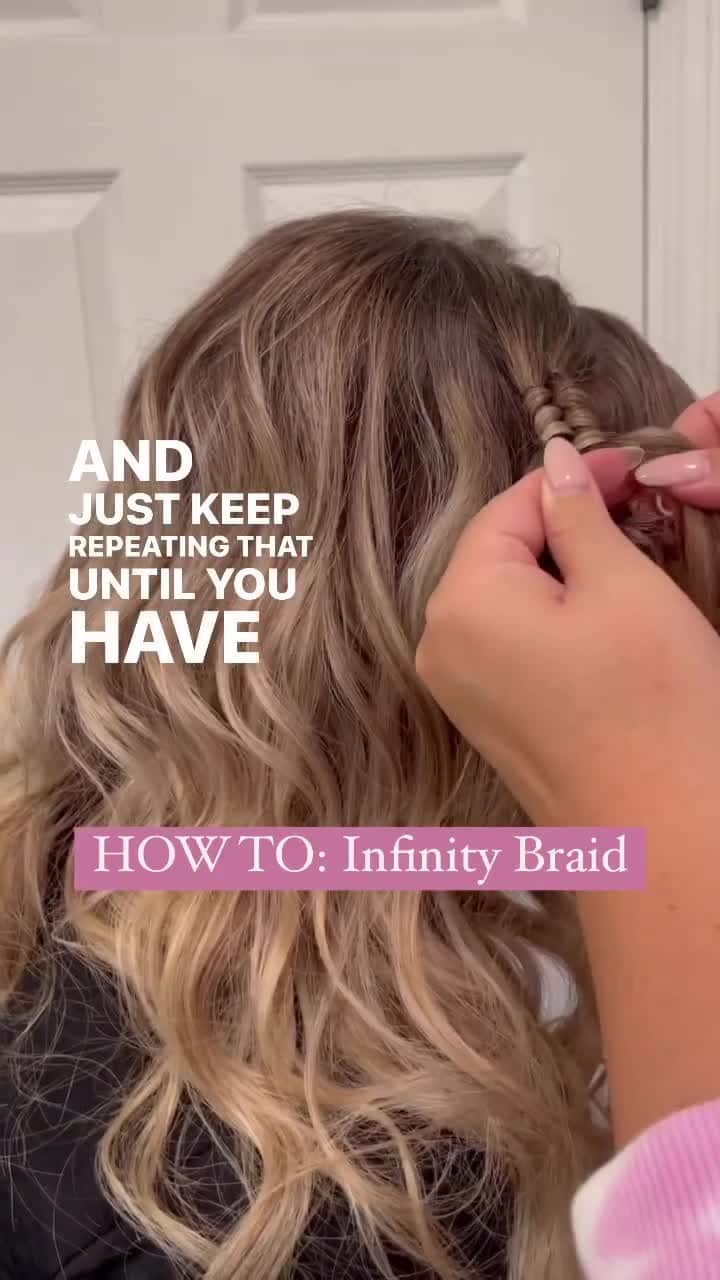 Sam Villaのインスタグラム：「Are you ready for an #infinitybraid tutorial that will have you asking the person nearest to you to let you see their hair?⁠ ⁠ ⁠"HOW TO: Infinity Braid ✌🏻⁠ This is such a unique/edgy braid that I love to pop in a boho hairstyle to make it a little more fun & different." - @svglamour⁠ ⁠ #SamVilla⁠ #SamVillaCommunity⁠ .⁠ .⁠ .⁠ .⁠ .⁠ .⁠ .⁠ #braid #straighthair #longhair #style #straight #hairoftheday #transformationhair #americansalon #beyondtheponytail #hairideas #braidideas #hairfashion」