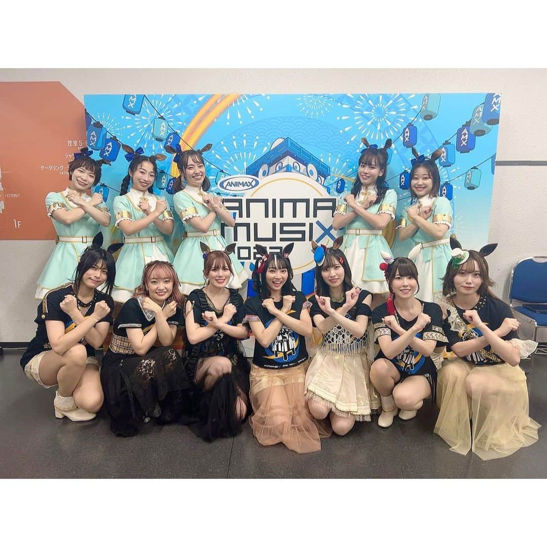 矢野妃菜喜のインスタグラム：「🏮 「ANIMAX MUSIX 2023」 なんと大トリで出走させて頂きました🐎  錚々たるアーティストの皆様の中でトリというのはすごくすごく緊張しましたが、バトンを受け継ぎ大切に、でも最高に楽しんでウマ娘らしくライブさせて頂きました✨  個人的には最後の挨拶までさせて頂き本当に光栄でした。  改めてご来場ご視聴頂きありがとうございました！ #ウマ娘 #animaxmusix #animaxmusix2023」