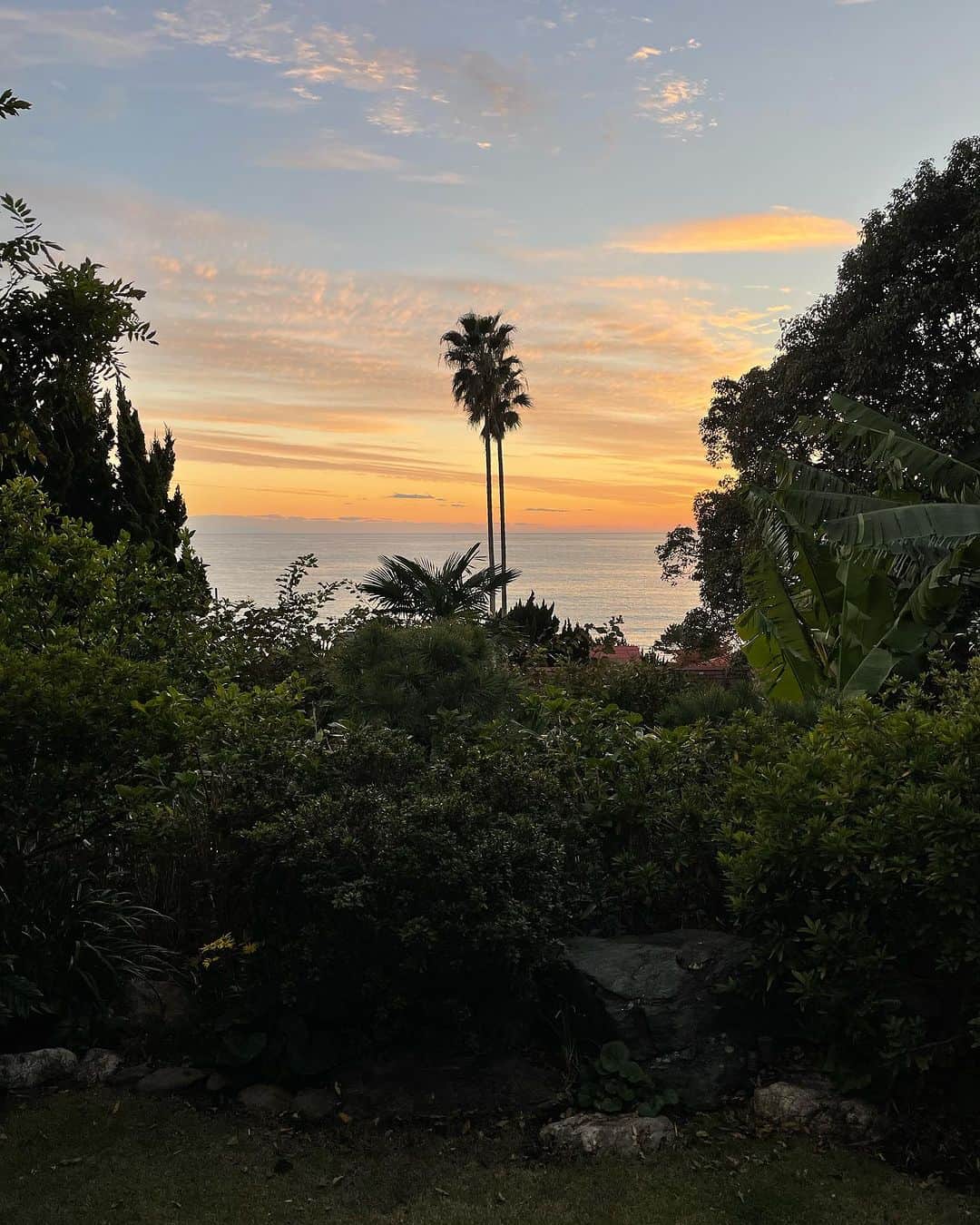 桐島かれんのインスタグラム：「今日は、夕日がきれい。 #葉山」