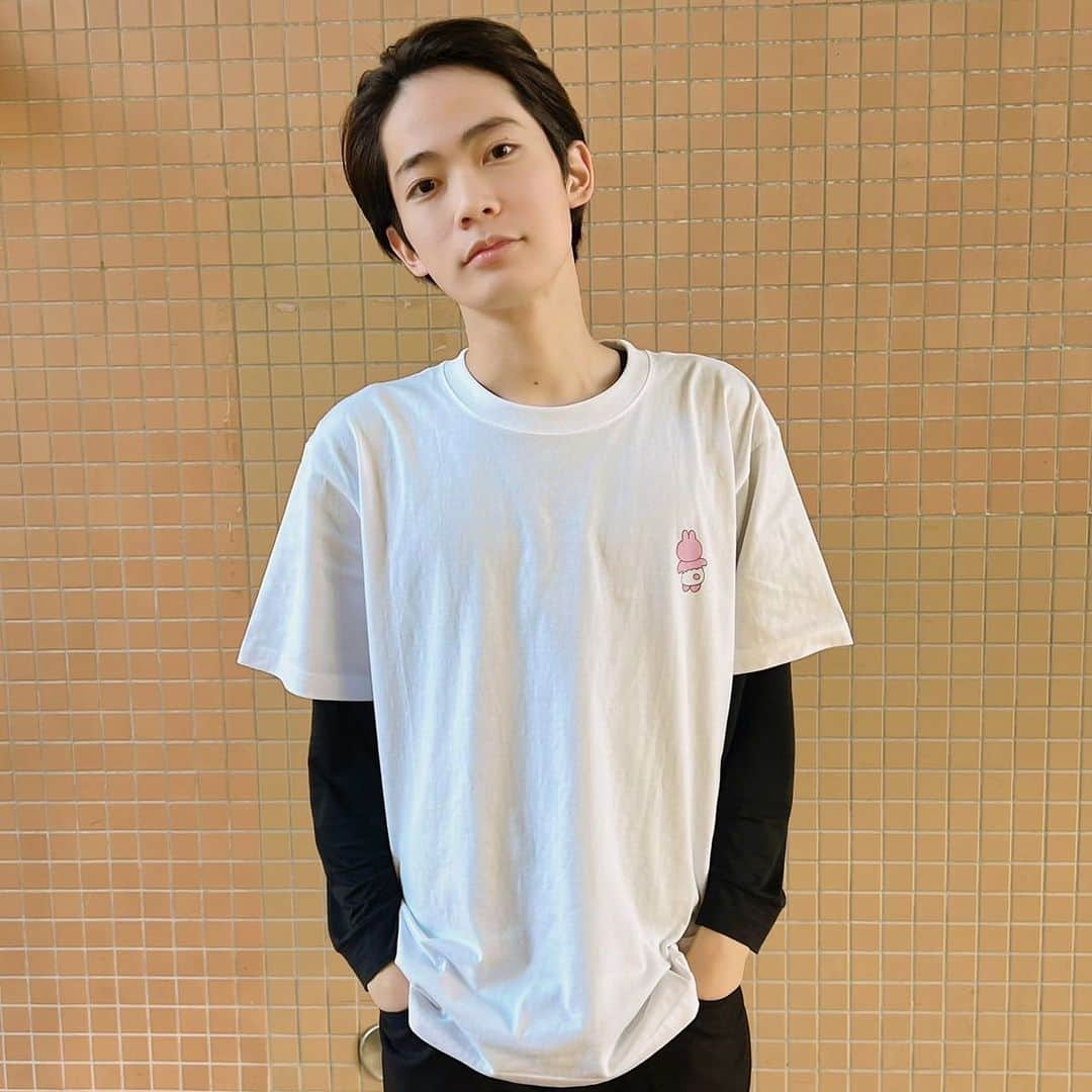 内田蓮のインスタグラム：「おぱんちゅウサギ😎 半袖だから寒いけどカワイイ！  #内田蓮 #ニコラ #nicola #ニコラメンズモデル #メンズモデル #メンモ　 #おぱんちゅウサギ」