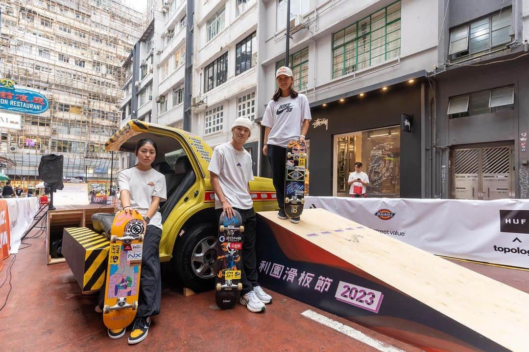 中山楓奈のインスタグラム：「I went to Hong Kong for the first time and had a great time. I was happy to make friends with local children at the event.  Thank you Hong Kong 🫶  @leegardenshk #HysanPlace #UrbanPark #LeeGardensSkateboardFest #SkateboardFest2023」