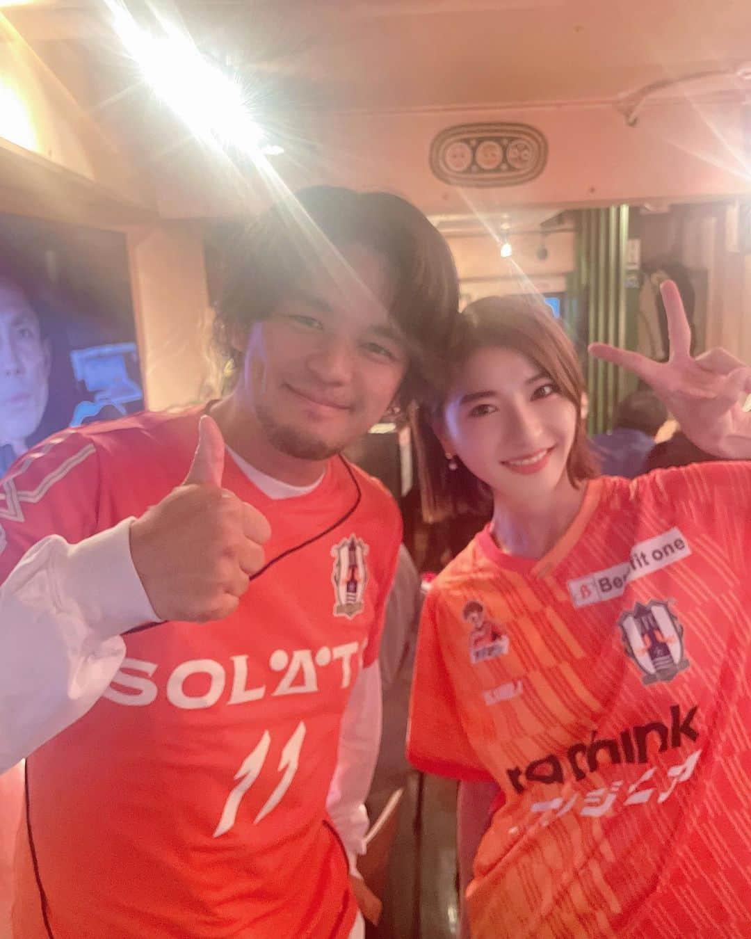 木村好珠のインスタグラム：「愛媛FC。 ユニフォーム着てみました。   #愛媛fc  #サッカー  #ユニフォーム女子  #観戦会」