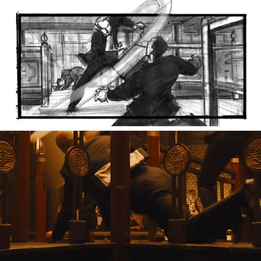 James Bond 007のインスタグラム：「Storyboard to screen: SKYFALL’s komodo dragon encounter.」