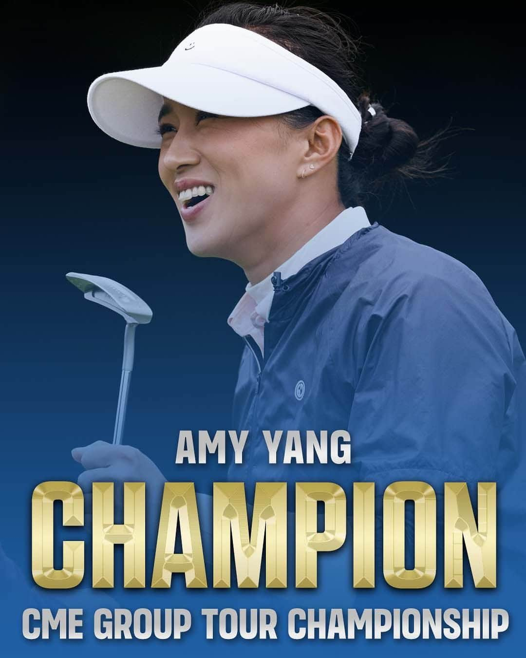 チョン・インジのインスタグラム：「Amy Yang WINS the @CMEGroupLPGA Tour Championship for her fifth @LPGA_Tour title and first since 2019! 🏆👑」