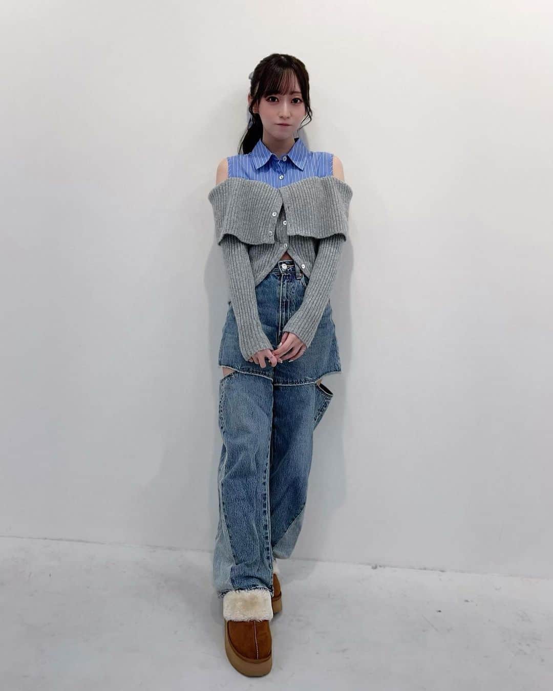 石飛恵里花のインスタグラム：「生放送のときの🫧」