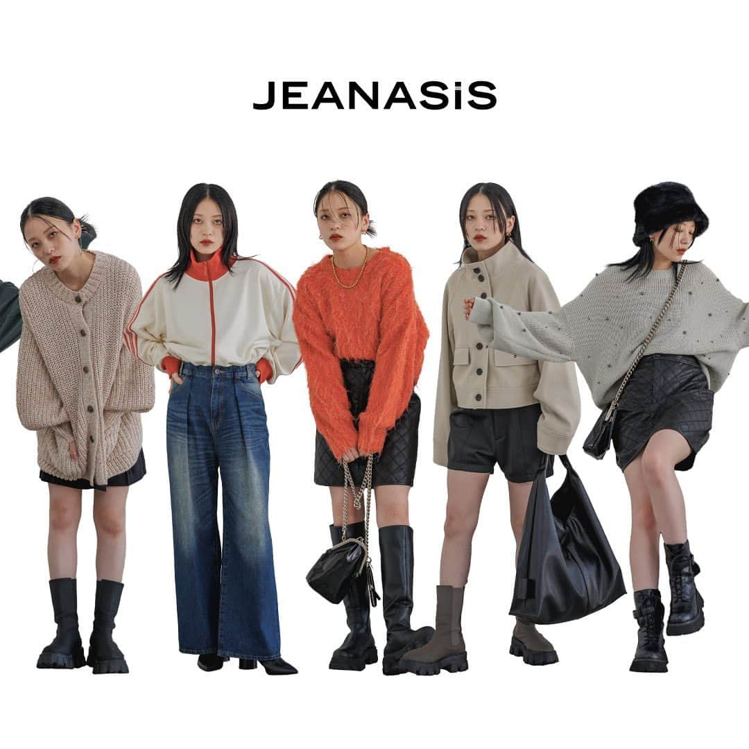 ジーナシスさんのインスタグラム写真 - (ジーナシスInstagram)「・ ◆JEANASIS RECOMMEND STYLE◆ ✔︎画面をタップしてチェック  _____________________________________________ 【紹介アイテム(右から順に)】  ▼ニット▼ #7Gメタルビジュープルオーバー  ▼ショートコート▼ #スタンドカラーショートコート_JS  ▼ニット▼ #7Gブークレシャギープルオーバー_JS  ▼ジャケット▼ #トラックジャケット_JS  ▼カーディガン▼ #MIXヤーンオーバークルーカーディガン_JS _____________________________________________  _____________________________________________ 商品詳細は製品タグ or TOPページURLよりチェック ▷▷▷ @jeanasis_official  『#ジーナスタッフスタイリング』をフォロー ▷▷▷全国のスタッフによるスタイリングを毎日更新中！ _____________________________________________  #JEANASIS #ジーナシス #ジーナシスト #ootd #fashion #tokyo #2023AW #大人カジュアル #大人シンプル #ニット #ニットコーデ #アウター #アウターコーデ #デニム #デニムコーデ #デニムパンツ #パンツ #パンツコーデ #カーディガン #カーディガンコーデ #スカート #スカートコーデ #ブーツ #ブーツコーデ」11月19日 22時00分 - jeanasis_official