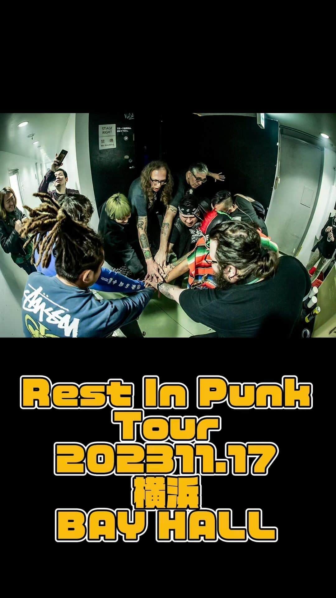かなすのインスタグラム：「Rest In Punk Tour 横浜BAY HALL😎🤟😎🤟😎🤟」