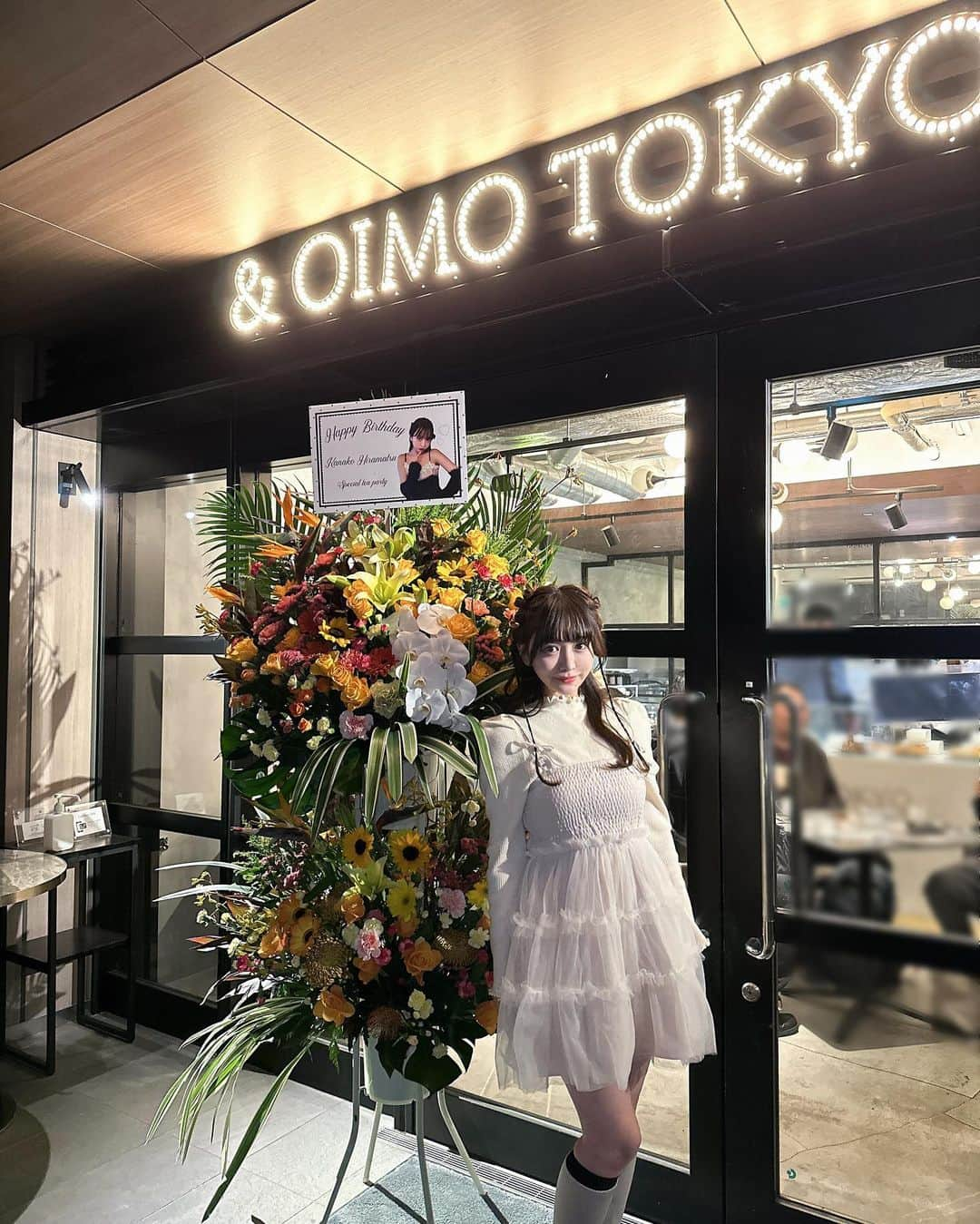 平松可奈子さんのインスタグラム写真 - (平松可奈子Instagram)「🖤🤍Thank you for @and_oimo_tokyo_cafe 🤍🌹  #andoimotokyo  #andoimotokyocafe中目黒」11月19日 22時23分 - 11kanaco14