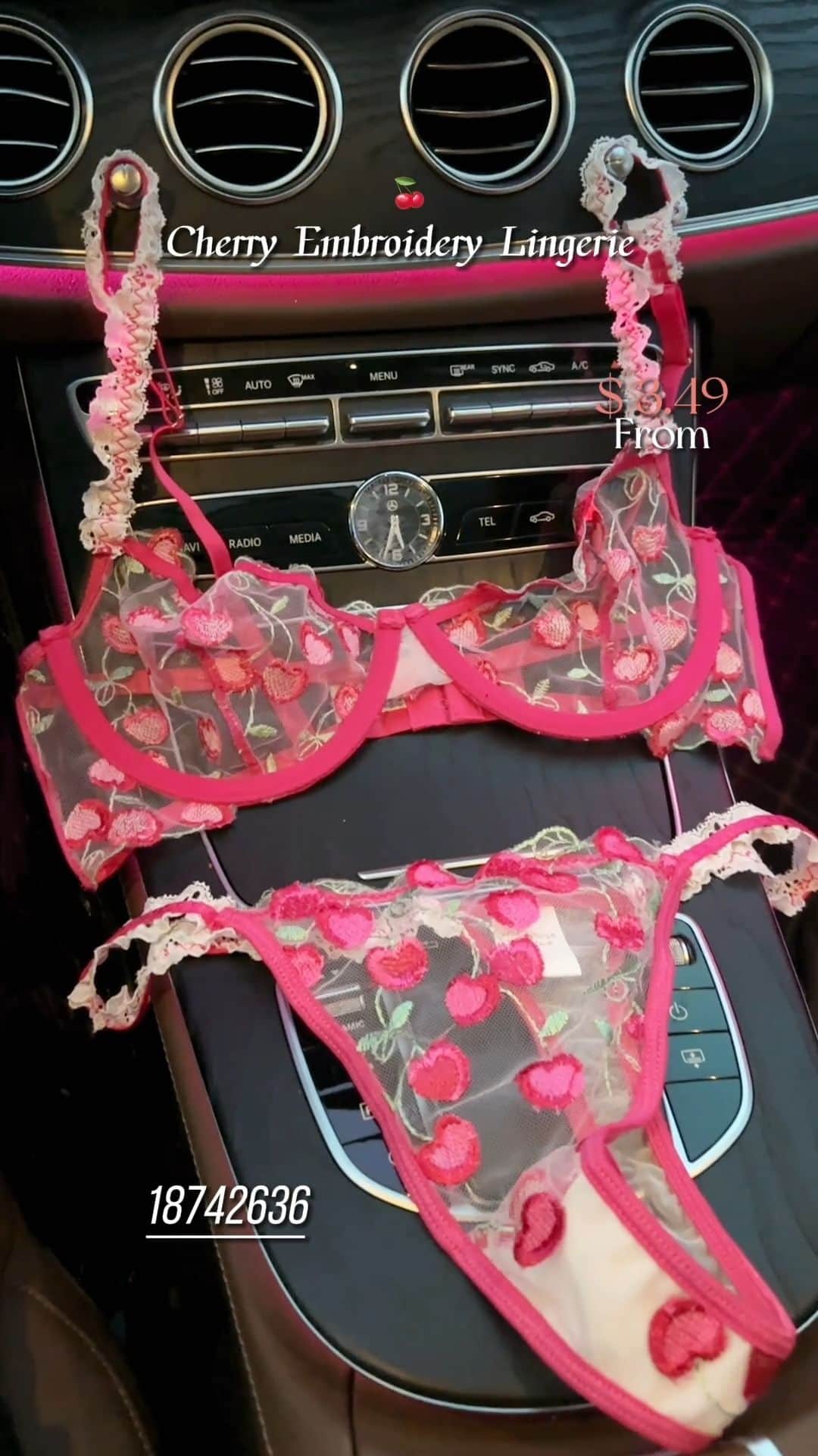 SHEINのインスタグラム：「VROOM VROOM 😍 Which lacy lingerie is driving you crazy? 🚗👙👇  🔎 18742636  #SHEIN #SHEINforAll #SHEINstyle #fashion #chic」