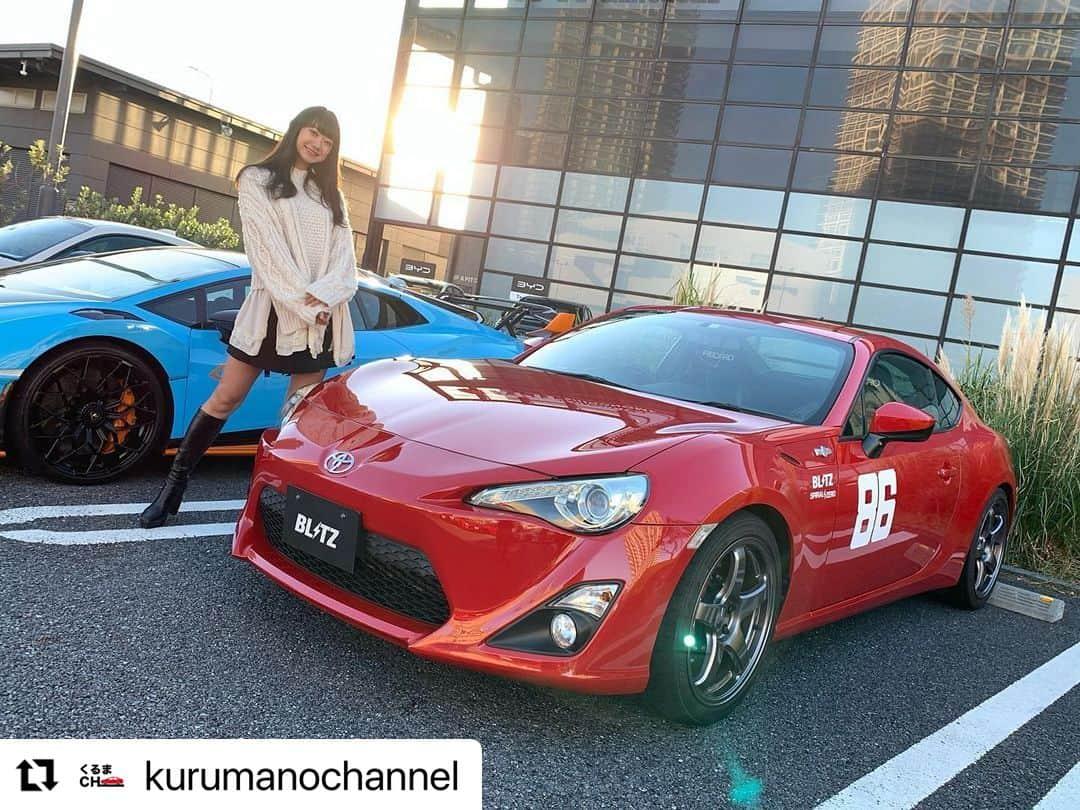 相沢菜々子のインスタグラム：「#Repost @kurumanochannel with @use.repost ・・・ 本日はA PIT AUTOBACS SHINONOME(@apit_autobacs_shinonome )にて行われた、『MFゴースト』がテーマのモーニングMTGに参加いたしました！🎉 くるchとしてご協力いただいた相沢菜々子さん(@nanako_aizawa )もありがとうございます🙏  #MFゴースト #頭文字D #相沢菜々子 #ハチ子 #オートバックス #BLITZ #くるまのCHANNEL」