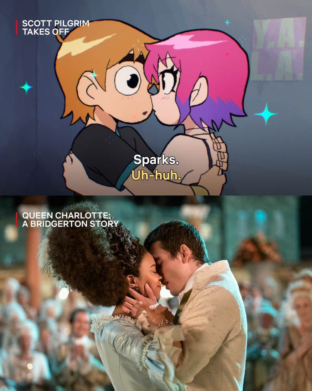 ネットフリックスのインスタグラム：「all they feel is ✨sparks✨」