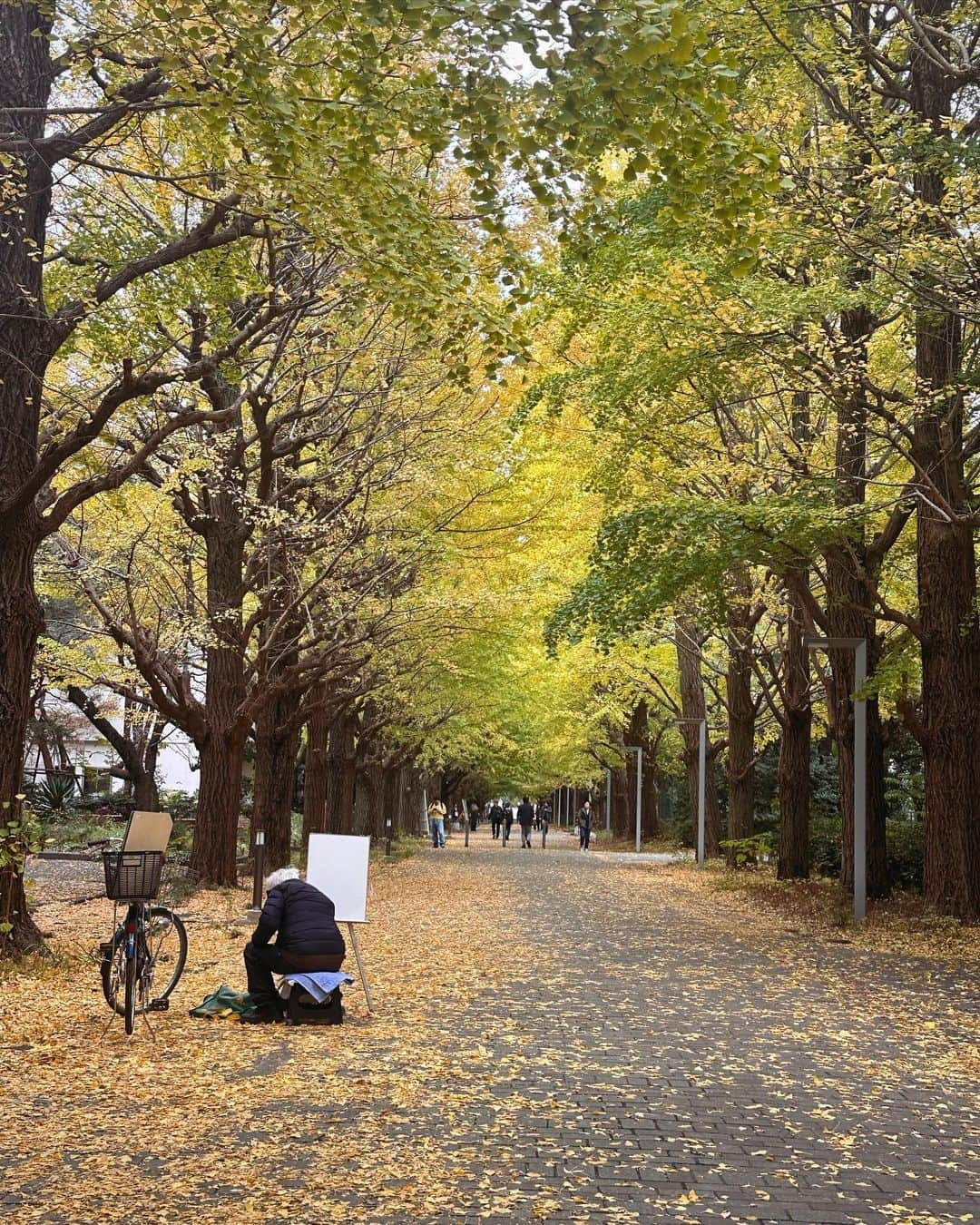 風間ゆみえのインスタグラム：「土曜日の朝、ちょっと楽しい夢をみて目を覚ますと11時をまわっていて、というより、ほぼ12時の方が近く、ベッドルームから離れた場所に置いたiPhoneを手に取ると友人からメール。 お散歩行くよのお誘い。 このままベッドにうもれていないでお散歩に行こう。 白湯を沸かしながら、歯を磨いて、顔はビュリーの拭き取りタイプのローションで整えて、日焼け止めは忘れないように、乱れた髪は帽子にまかせることにして、15分で家を出ると友人に驚かれる。「さっき起きたとは思えない出来栄えね！」そう言われると、ちょっと出来した気分になる。 寝坊した日はこの服を着よう…とか考えたりもして。」