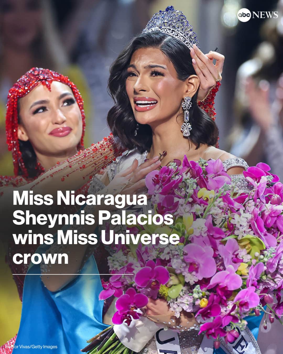 のインスタグラム：「Miss Nicaragua Sheynnis Palacios won the Miss Universe competition in El Salvador, the first to wear the crown from her country.  Palacios is a 23-year-old communicologist, who said she wants to work to promote mental health after suffering debilitating bouts of anxiety herself.  Miss Thailand, Anntonia Porsild, was first runner-up and Miss Australia, Moraya Wilson, the second runner-up. Read more at link in bio.」