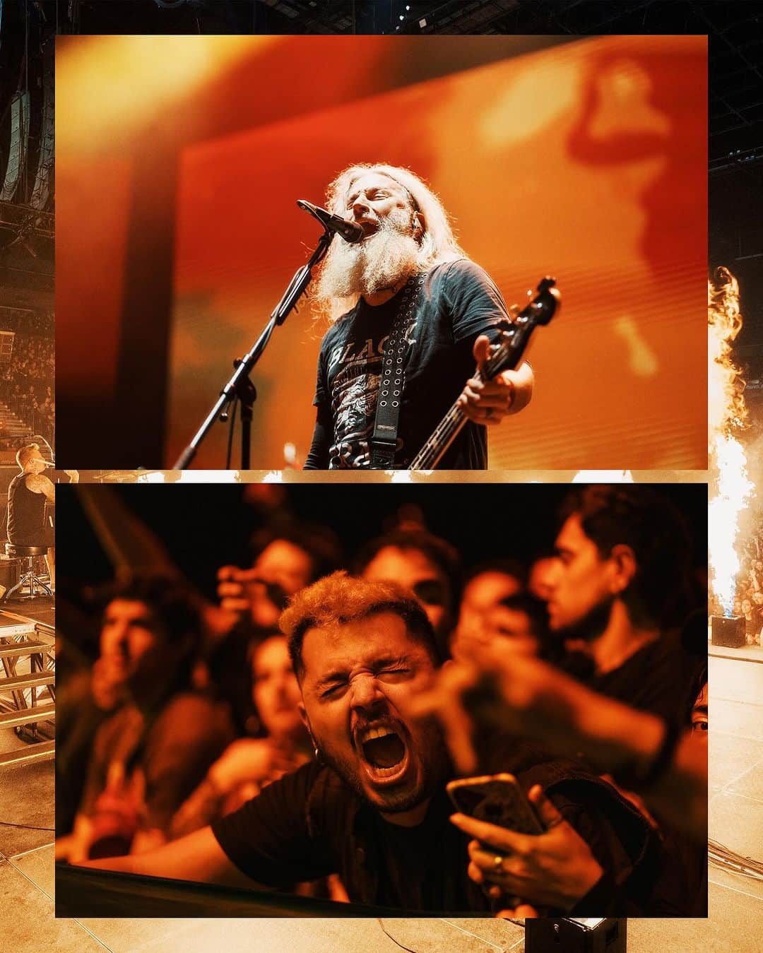 マストドンさんのインスタグラム写真 - (マストドンInstagram)「Still blown away by how amazing Buenos Aires was! Thank you Argentina 🤘🏽  Santiago, Chile tonight with @gojiraofficial 🇨🇱  📸 @shotbyhvnter   #mastodon #mastodonrocks #megamonsterstour #rock #metal #livemusic #southamerica」11月20日 1時31分 - mastodonrocks