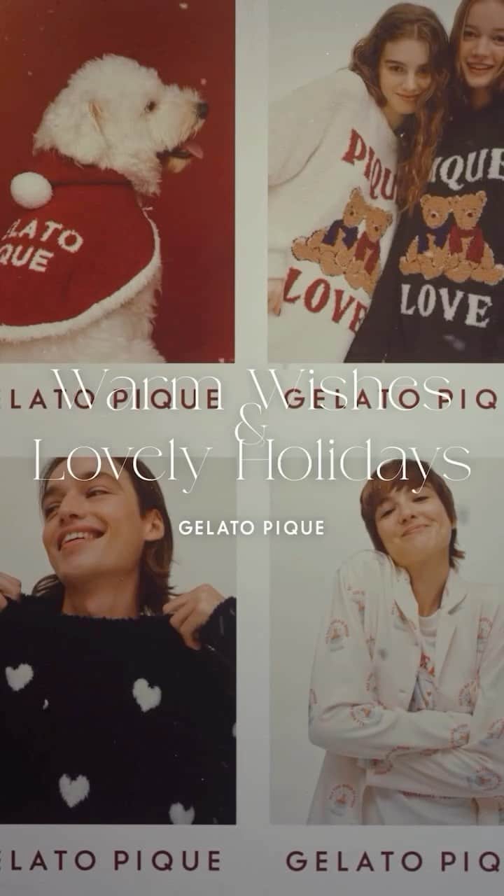 USAGI ONLINEのインスタグラム：「gelato piqueの今年のホリデーコレクションのテーマは“LOVE”。🎄♥️♥️  自分のために、そして誰かのために 贈りたくなるgelato pique madeのあたたかさ。  その愛情あふれるひとときをとっておきのデザインと着心地で彩ればきっと、記憶に残るホリデーシーズンに。  #usagionline #ウサギオンライン #gelatopique」