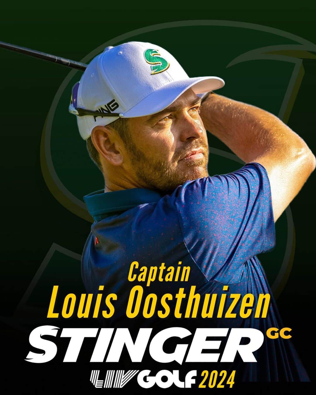 ルイ・ウーストハウゼンのインスタグラム：「Louis Oosthuizen - 2024 Stinger GC Captain 🏌️‍♂️🇿🇦  #LIVGolf #StingerGC」