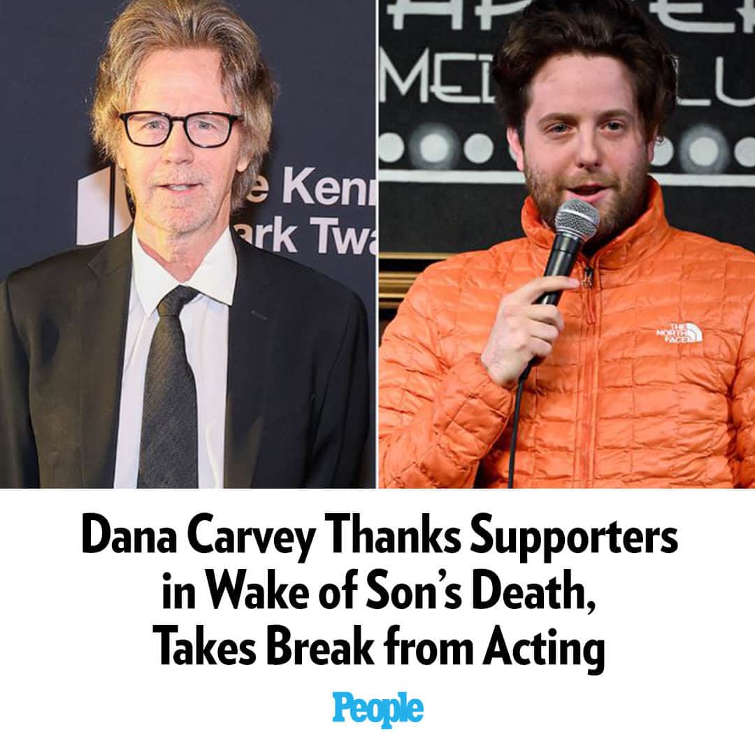 People Magazineのインスタグラム：「Dana Carvey is sharing his appreciation for the outpouring of support he's received since announcing the sudden death of his 32-year-old son, Dex. Read his heartfelt words in our bio link. | 📷: Getty」