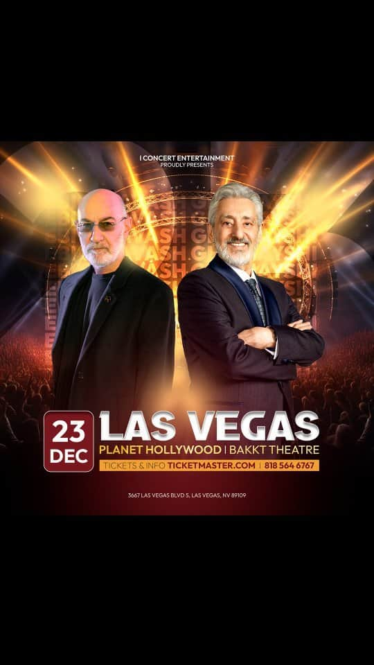 Ebiのインスタグラム：「@ebi & @Ghomayshi live in LAS VEGAS 🇺🇸 December 23rd, 2023, at Planet Hollywood - Bakkt Theatre . خوشحالیم که بعد از سالها، باهم و در کنار هم میزبان شما مهربانان خواهیم بود❤️ . Ticket & info:  Ticketmaster.com  818 564 67 67」