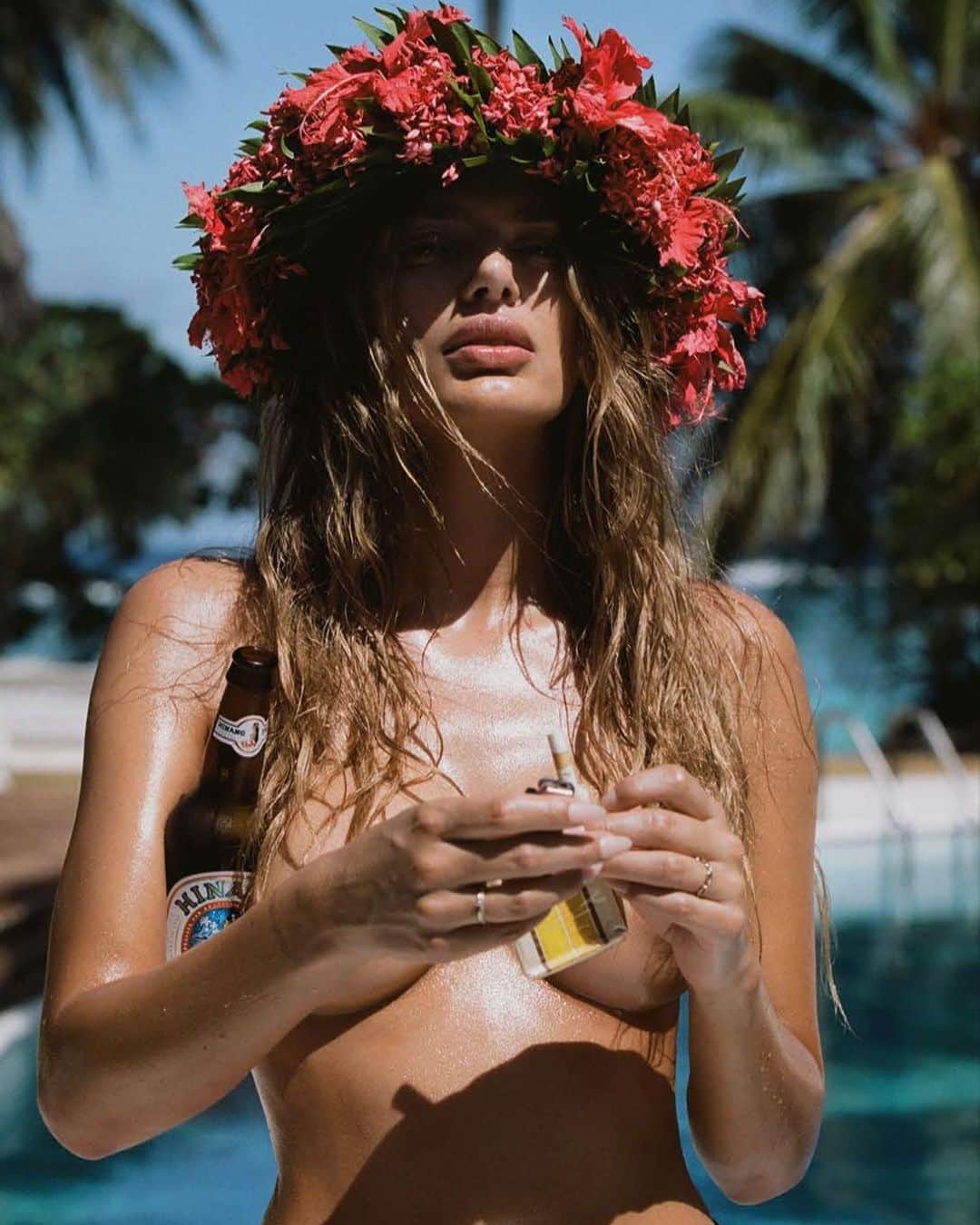 ブレッヒェ・ハイネンのインスタグラム：「🌺 @sommer.swim  @cameron_hammond & @_rachelgill_」