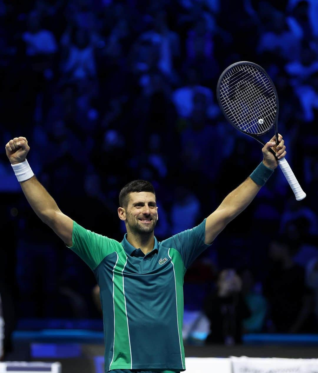 Lacosteさんのインスタグラム写真 - (LacosteInstagram)「Rewriting history, triumphing over challenges. 💫  @djokernole not only claims the @atptour Finals crown but etches his name in the annals with an unprecedented 7th victory. 🏆 Idemo Novak!  #TeamLacoste」11月20日 3時57分 - lacoste