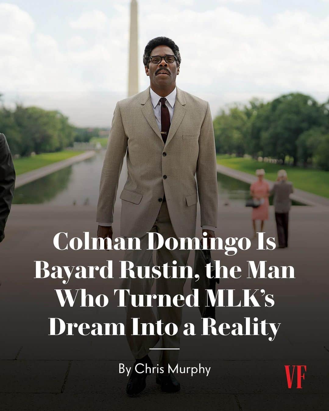 のインスタグラム：「With #Rustin, Colman Domingo and director George C. Wolfe aim to spotlight the life and work of the civil rights activist who was often sidelined within the movement he helped shape.  Depicting Rustin as a complete person—including the complicated aspects of his sexuality—was essential to Wolfe: “He claimed all of who he was.”  For Domingo, the fact that a film about a queer Black man is both directed by and stars Black men in the LGBTQ+ community is crucial. “I don’t have to reach so far outside of my experience," he explains. "I can pull from within.” Read more about the new film at the link in our bio.  Photos: @netflix」
