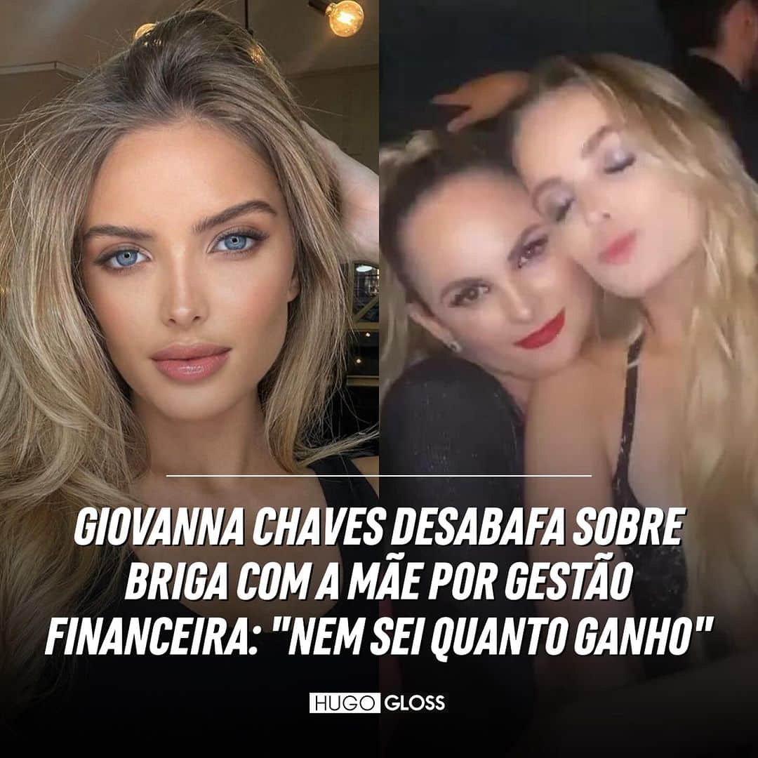 Hugo Glossのインスタグラム：「A atriz fez um forte depoimento sobre os desentendimentos constantes que tem tido com a mãe, Gislane Lopes. Em um post neste sábado (18), Giovanna disse que tem vivido um "inferno na terra" devido às brigas e apontou que a mãe não geriu bem as finanças de sua carreira. Ela ainda relembrou as dificuldades que passou no início da carreia. Mais tarde, porém, a artista se arrependeu, apagou a publicação e atualizou o status da relação com a mãe.   ➡️ Saiba mais detalhes, clicando no link da bio ou no destaque “NEWS”.  (📸: Reprodução/Instagram)」
