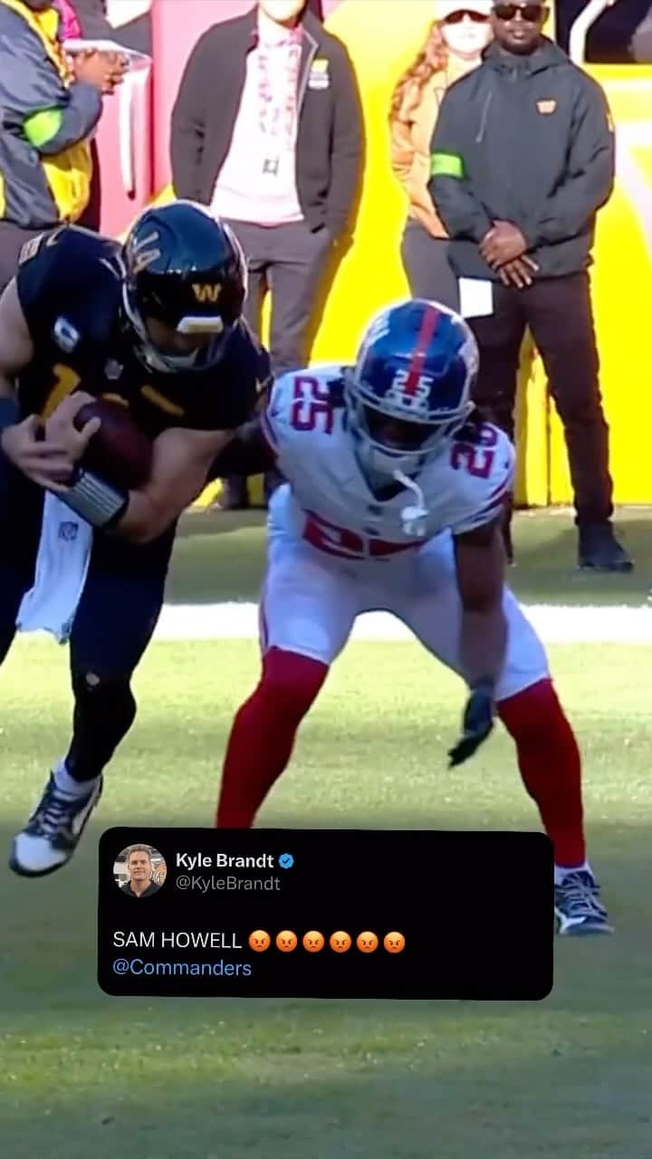 ワシントン・レッドスキンズのインスタグラム：「TOUGH AS NAILS 😤  📺 #NYGvsWAS on FOX」