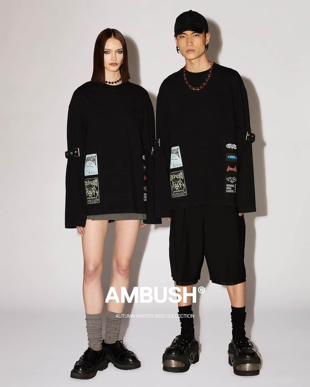 AMBUSHさんのインスタグラム写真 - (AMBUSHInstagram)「The patch’s punk and music influence reemerges in #AMBUSH AW23 COLLECTION with new jersey basics. Now available at our WEBSHOP and WORKSHOP」11月20日 16時13分 - ambush_official