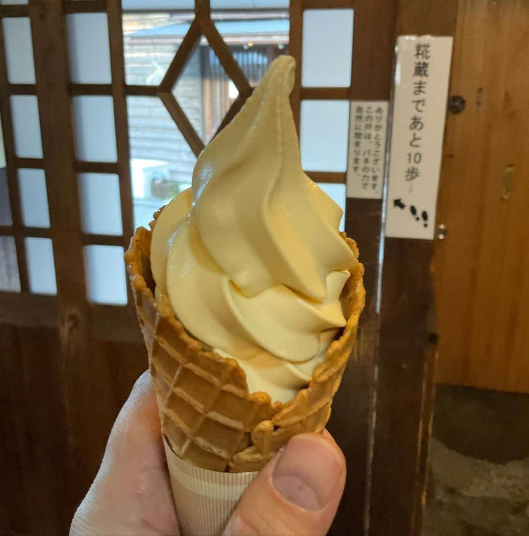 野島健児のインスタグラム：「お醤油ソフトクリーム」