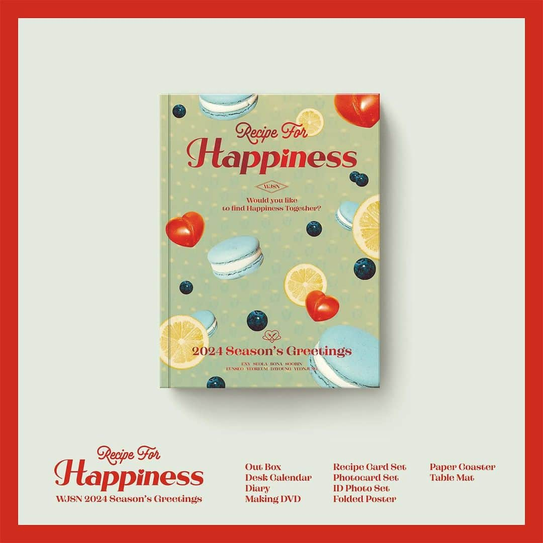 宇宙少女さんのインスタグラム写真 - (宇宙少女Instagram)「[📢] 우주소녀(WJSN) 2024 SEASON’S GREETINGS [Recipe For Happiness] 상세 안내  🧁 PRE-ORDER : 2023.11.20 (MON) 4PM 🧁 RELEASE : 2023.12.29 (FRI) 🔗 cafe.daum.net/WJSNcosmic/biA5/414  #우주소녀 #WJSN #2024SEASONSGREETINGS」11月20日 16時01分 - wjsn_cosmic