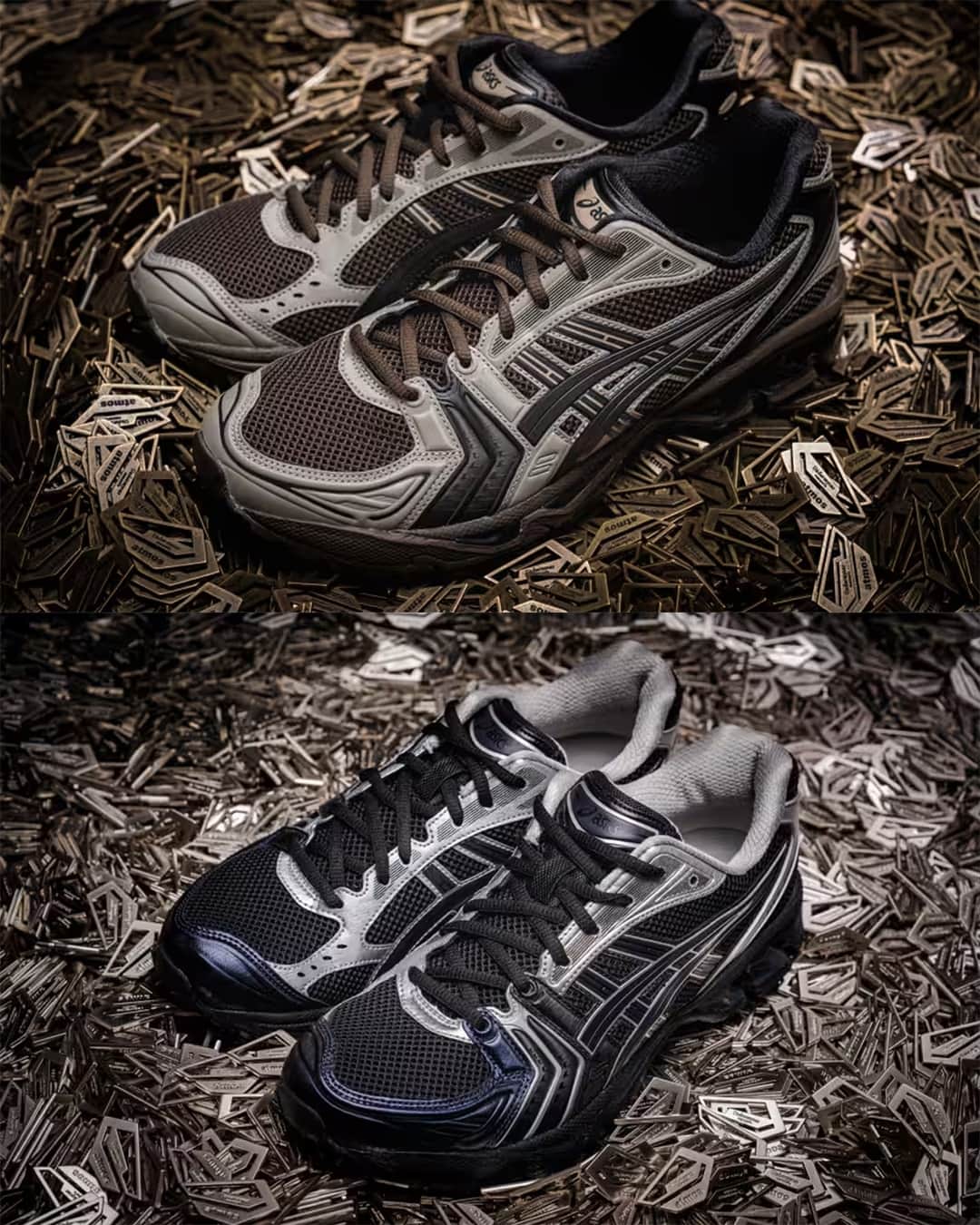 Sneaker Newsのインスタグラム：「Are these a Top 5 ASICS of 2023?⁠ South Korea's Undermycar teams with atmos to deliver two sharp takes on the GEL-Kayano 14. LINK IN BIO for full details.」