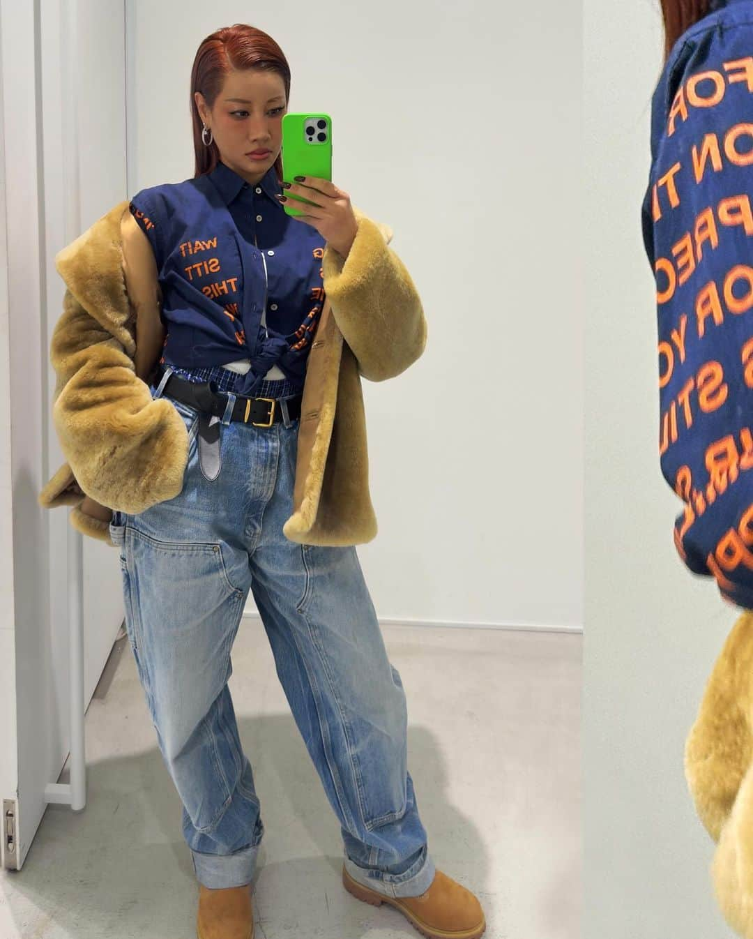 YOONさんのインスタグラム写真 - (YOONInstagram)「Found another Junya 𝑷𝒐𝒆𝒎 shirt in my closet 💙🤎🧸 HAPPY MONDAY YALLLLLLL 🫶🏽」11月20日 11時06分 - yoon_ambush