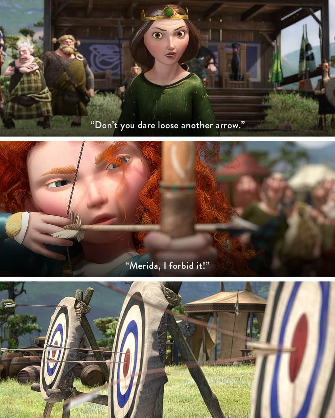 Disney Pixarのインスタグラム：「Elinor: 😠 Merida: 😌 Us: 👏」