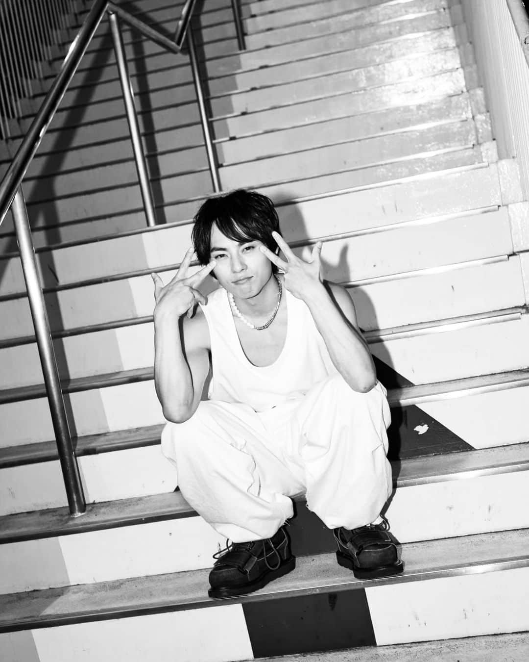 永田崇人のインスタグラム：「変な顔」