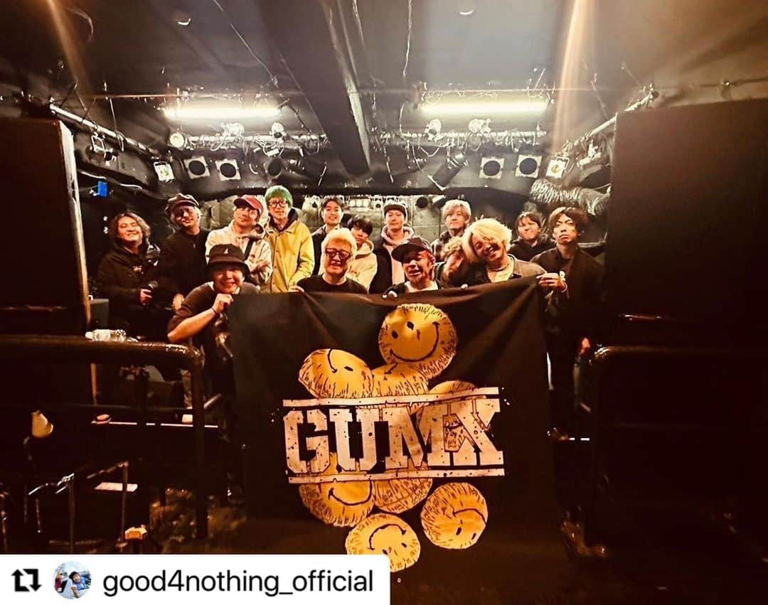 U-tanのインスタグラム：「#Repost @good4nothing_official with @use.repost ・・・ GUMX “EMOTIONAL TRASH” JAPAN TOUR 2023~2024  2023.11.19 新潟 GOLDEN PIGS BLACK STAGE  ありがとうございました❤️‍🔥❤️‍🔥」