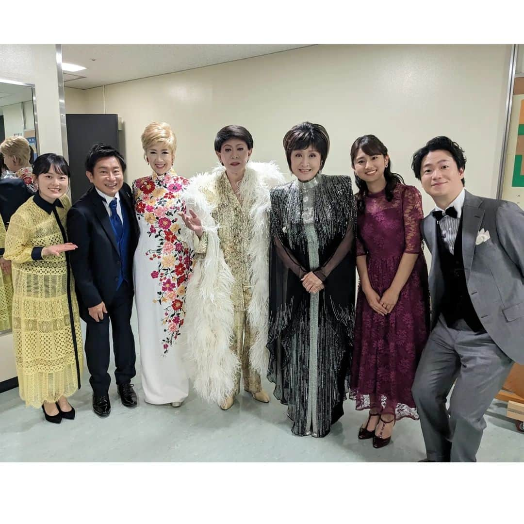 小林幸子さんのインスタグラム写真 - (小林幸子Instagram)「昨日はNHK−BSプレミアム「演歌フェス」の収録‼️ そして、前日はリハーサルでした🎤  なんと、５時間の収録が45分も押して約６時間‼️😅  でも豪華メンバーで、楽しい収録✨　  美川の憲ちゃんと瀬川さんとのコラボもありますよ！  ぜひ見てね😊  会場にご来場のお客様、本当に長時間ありがとうございました😅  #sachikokobayashi  #小林幸子  #演歌フェス  #美川憲一  #瀬川瑛子  #川中美幸  #田川寿美  #渡辺健太アナ  #小松宏司アナ  #浅野里香アナ #浅田春奈アナ  放送予定  ２０２３年１２月２３日（土）午後５時～午後８時５８分【ＢＳＰ４Ｋ】 ２０２３年１２月２９日（金）午後３時３０分～午後７時２８分【ＢＳ】  ★「演歌フェス２０２３」第１部 ２０２４年１月１４日（日）午後７時３０分～午後８時５９分【ＢＳＰ４Ｋ】 ２０２４年１月２１日（日）午後７時３０分～午後８時５９分【ＢＳ】　ほか  ★「演歌フェス２０２３」第２部 ２０２４年１月２１日（日）午後７時３０分～午後８時５９分【ＢＳＰ４Ｋ】 ２０２４年１月２８日（日）午後７時３０分～午後８時５９分【ＢＳ】　ほか」11月20日 14時00分 - kobayashi_sachiko_5884