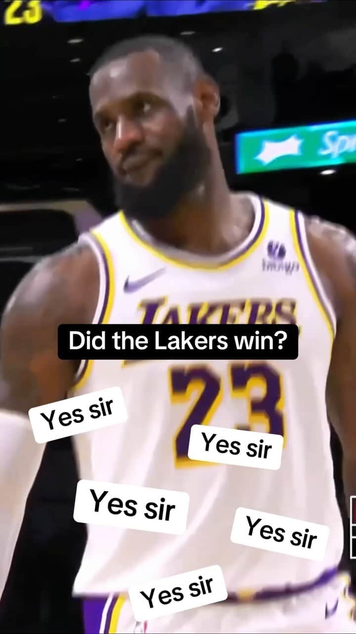 Los Angeles Lakersのインスタグラム：「Hey Bron, did we get that W?」