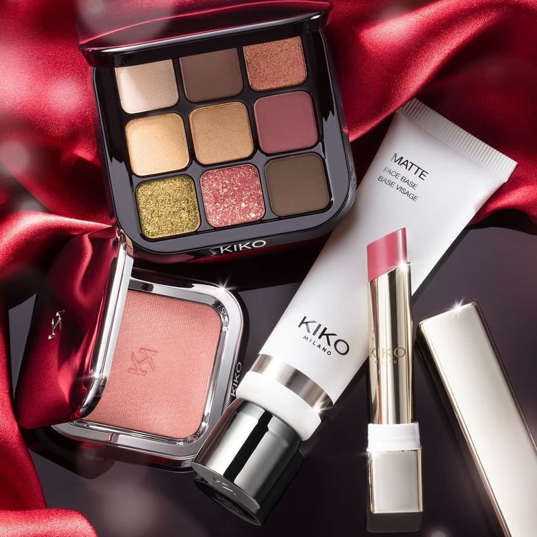 KIKO MILANOのインスタグラム：「How's your Black Friday haul looking? 🛒💥 Head to our website and discover amazing deals on beauty products! Let your shopping cart overflow with your fave #KIKOMilano goodies 😉🛍 #KIKOBlackFriday ⁣ ⁣ #KIKOMilano #blackfriday #blackfridaysale #makeupaddict #sparklinglipstick⁣ ⁣ Matte Face Base - Unlimited Blush 04 - Glamour Palette 03 -Holiday Hydra Lipstylo 03」