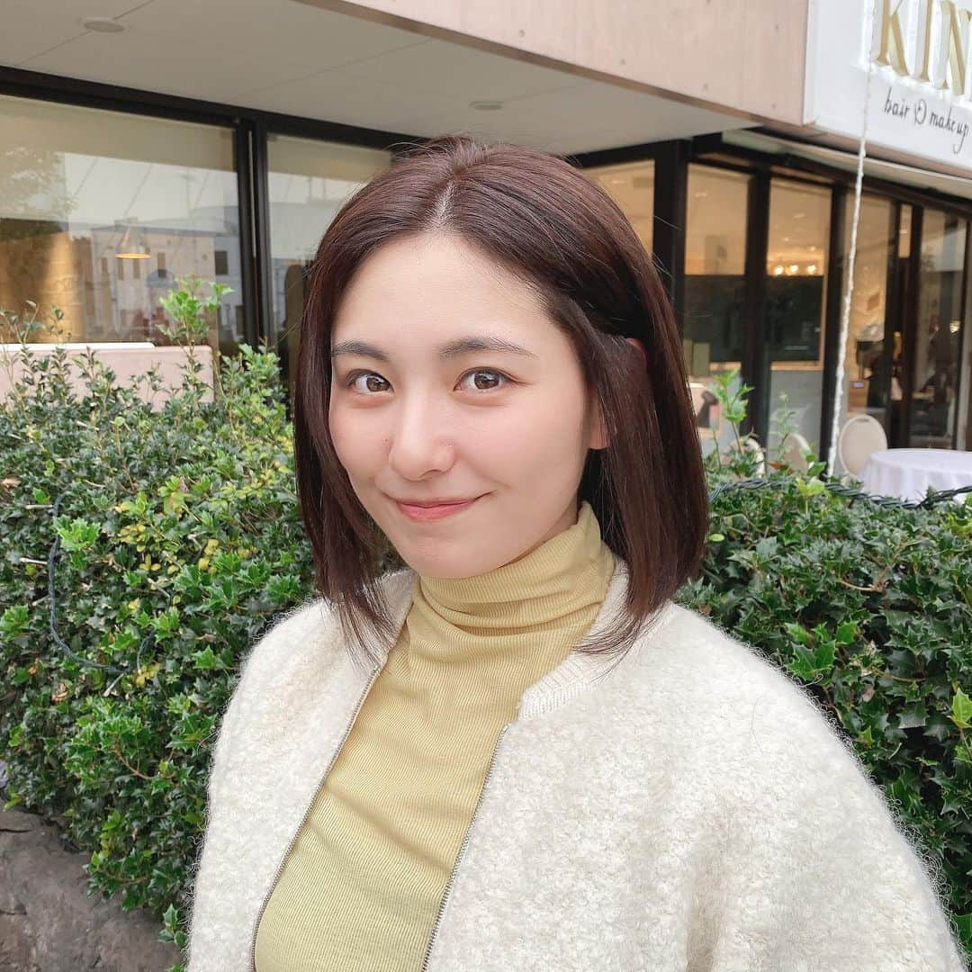 高山侑子のインスタグラム：「. 髪を整えてきました✄� もうちょっと髪は伸ばしてみようかと考えてる！  #kind #kindhairsalon #外苑前」