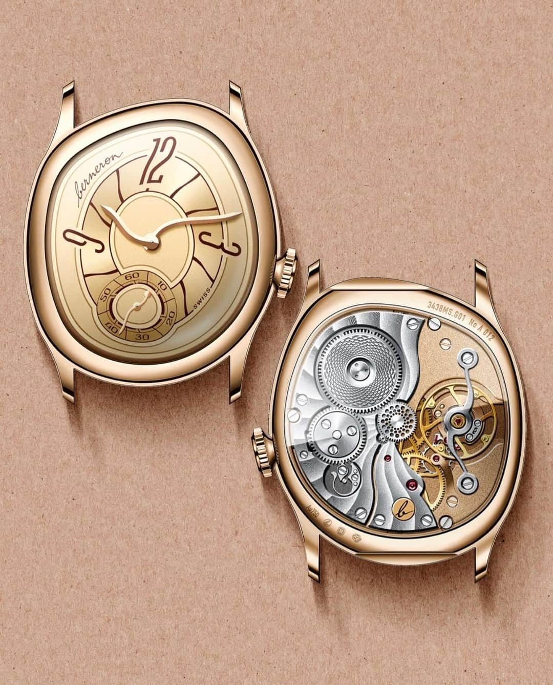 WATCHMANIAのインスタグラム：「@berneron , a new brand founded by Sylvain Berneron, introduced its first two models:  Mirage Sienna and Mirage Prussian Blue.  They will be producing 24 watches each year.  They are sold out for 2024 and 2025, now they are taking allocations for 2026」