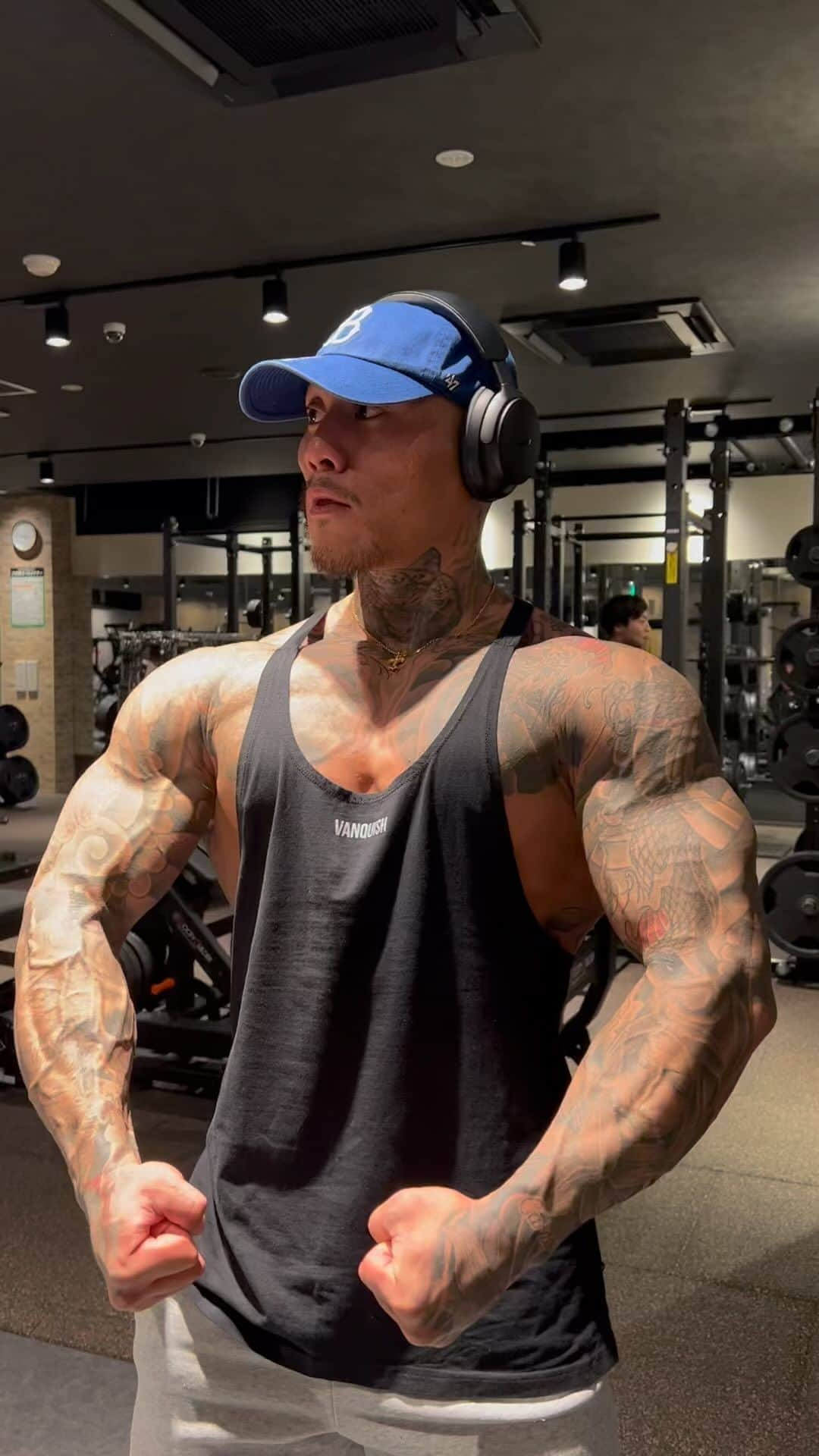 中村直輝のインスタグラム：「#physique#bodybuilding#fwj#ifbb#tattoo#japanesetattoo   あと４日🔥🔥🔥」