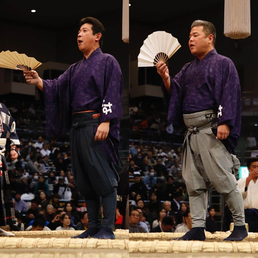 日本相撲協会さんのインスタグラム写真 - (日本相撲協会Instagram)「大相撲九州場所9日目！  幕内唯一1敗の一山本が勝ち越しを決めた。 2敗は霧島、琴ノ若、熱海富士、美ノ海の4人。  十両トップは2敗で琴勝峰、大の里、紫雷 の3人。  本日は#呼出し 特集です。 力士を呼び上げる「声」にも是非ご注目下さい。  @sumokyokai  #大相撲 #sumo #相撲 #力士 #お相撲さん #japanphoto #sumowrestlers #japanculture  #九州場所 #11月場所 #十一月場所 #福岡国際センター #呼出し #次郎 #克之 #志朗 #重夫 #吾郎 #幸吉 #旭 #隆二 #琴三 #琴吉 #大吉 #照喜 #幸司 #利樹之丞 #光昭」11月20日 18時48分 - sumokyokai