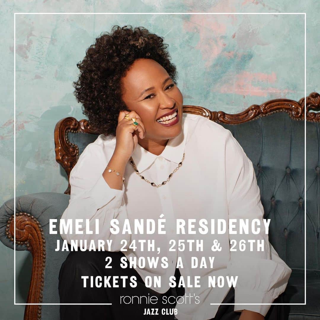 Emeli Sandéのインスタグラム：「I'm so excited for this! 🤩   Tickets are on sale now: www.ronniescotts.co.uk」