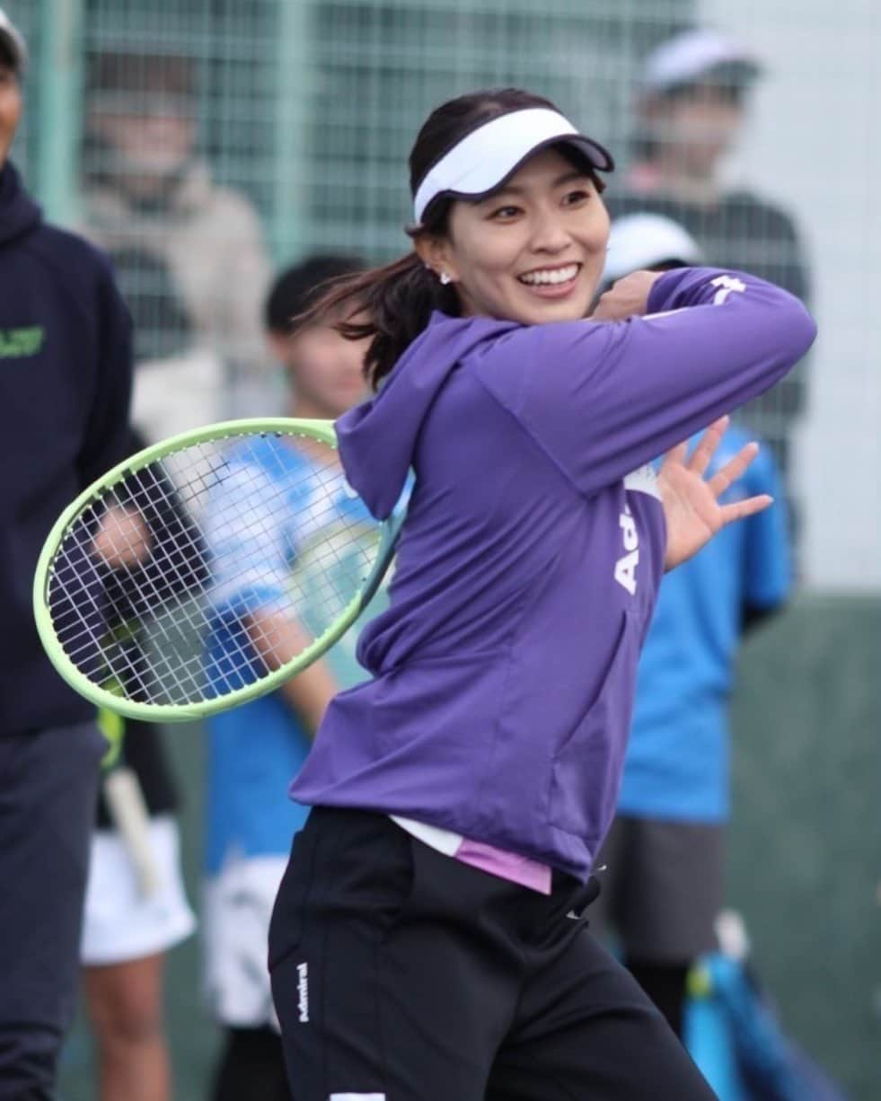 宇野真彩のインスタグラム：「昨日の一枚🎾💜」