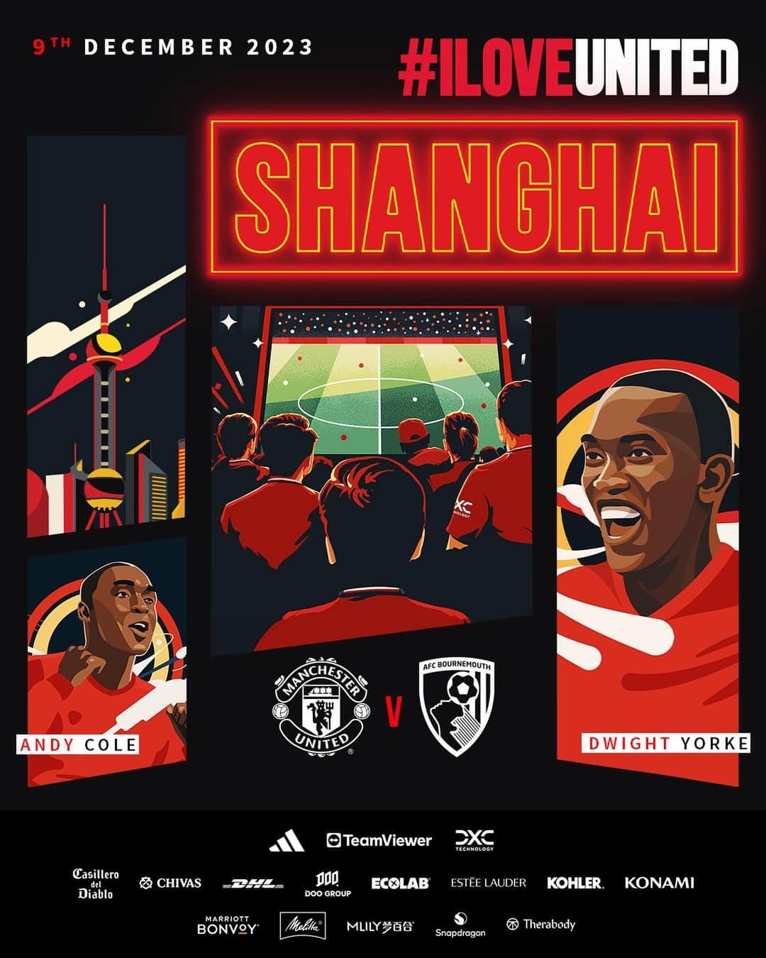 のインスタグラム：「Yorkie and Coley are coming to Shanghai! 🔜🇨🇳   ❤️ #ILOVEUNITED returns to China next month — check out our Story to read more 📲  #MUFC #ManUtd #WeAreUnited #DwightYorke #AndyCole」